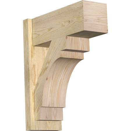 Ekena Millwork Merced Block Rough Sawn Outlooker, Douglas Fir, 8"W x 20"D x 24"H OUT08X20X24MRC05RDF